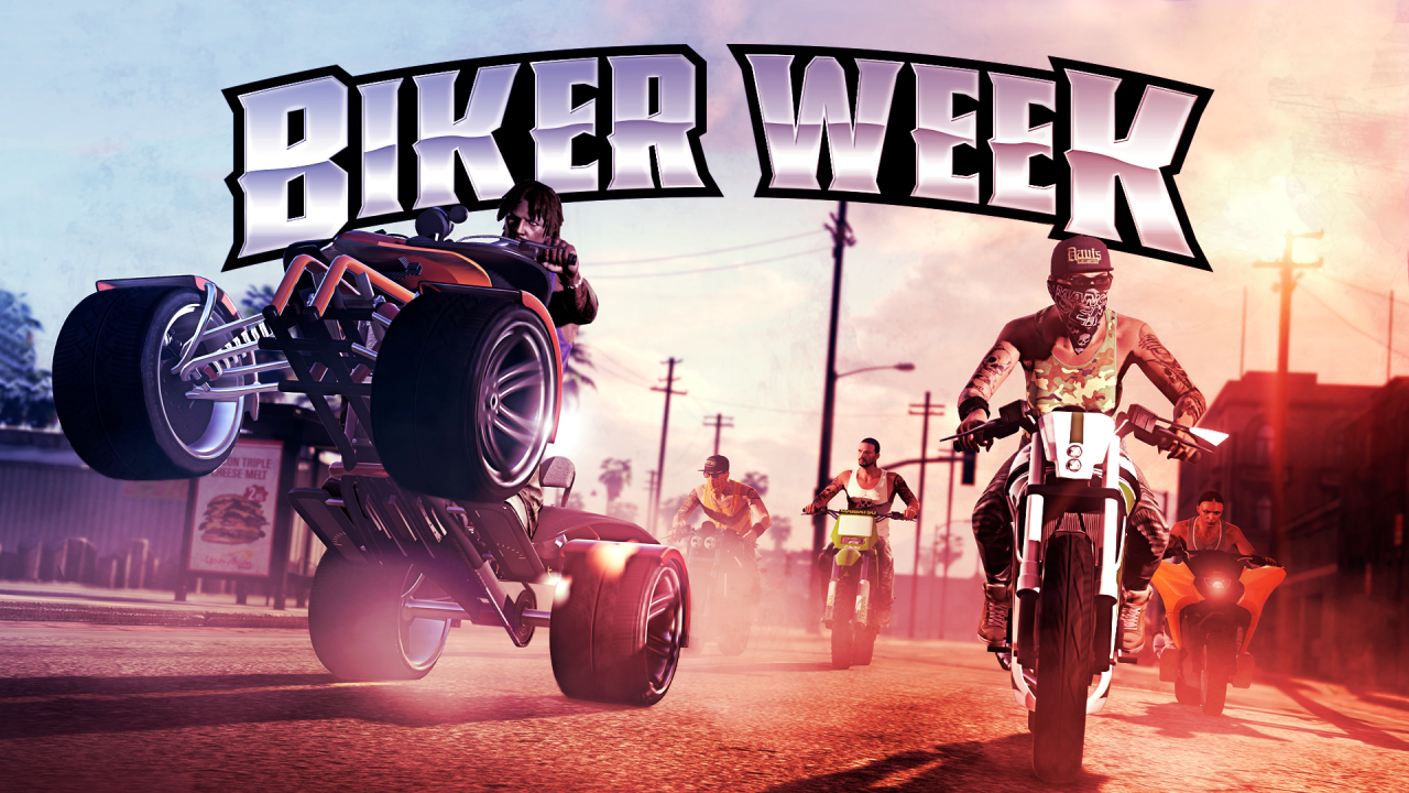 visie Noord Amerika trog Motorliefhebbers opgelet, het is deze week Biker Week in GTA Online